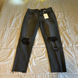Bohme Harold Distressed Mom Jeans Black